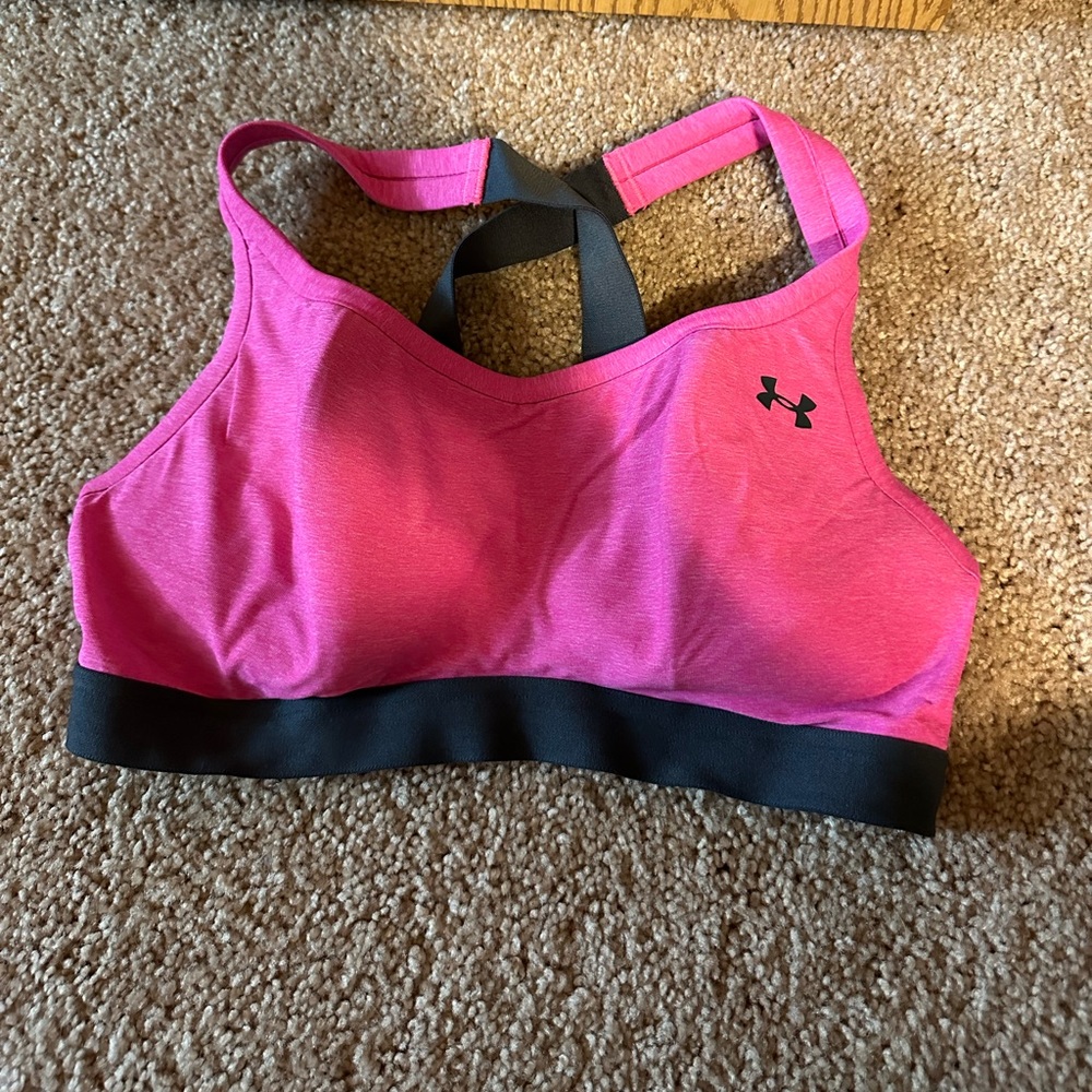 Pink under Armour sports bra. Like brand new